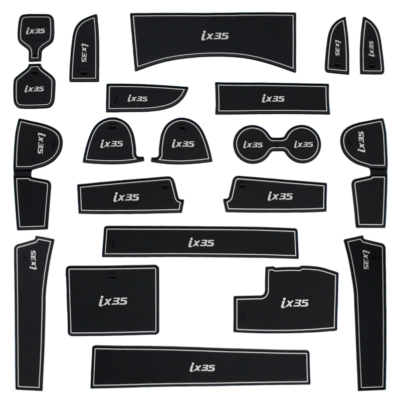 2021款21北京现代ix35用品门槽垫i35改装内饰车内装饰配件杯防滑